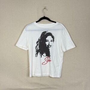 Selena Official Merchandise Womens XS White Graphic T-Shirt Greatest Hits